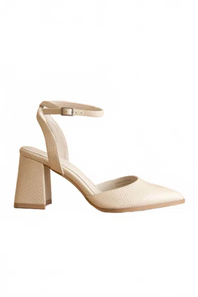 Oasis Society Women's Princess Ankle Strap Heels In Beige In Neutral