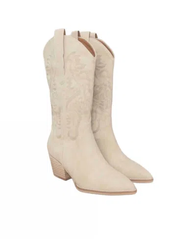 Oasis Society Women's Roman- Classic Western Boot In Taupe In Grey