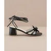 Oasis Society Women's Roseville Strappy Lace-up Rose Heel In Black In Multi