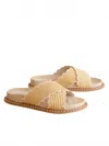 Oasis Society Women's Sienna Raffia Slide In Beige In Sand