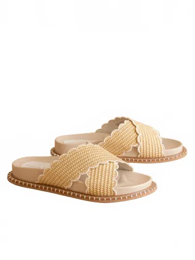 Oasis Society Women's Sienna Raffia Slide In Beige In Sand