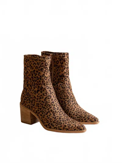 Oasis Society Women's Sleek Ankle Bootie In Leopard In Brown