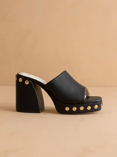 Oasis Society Women's The Leona Studded Platform Heel In Black In Multi