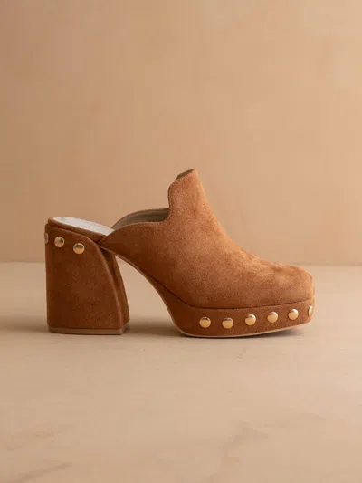 Oasis Society Women's The Sierra Platform Clog Mule In Caramel In Brown
