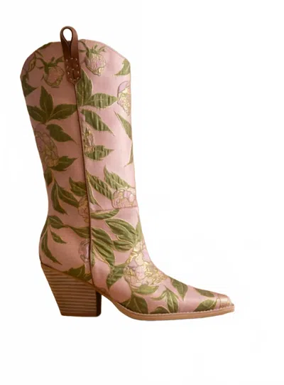 Oasis Society Women'stesha Floral Cowboy Boot In Rose Garden In Brown