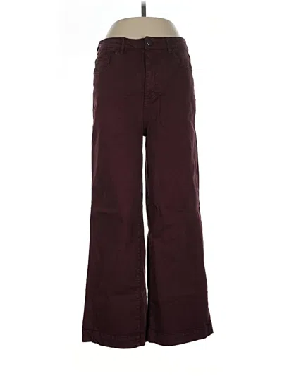 Pre-owned Oat Casual Pants In Burgundy