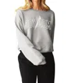 Oat Collective Boy Mom Puff Print Mid Graphic Sweatshirt In Grey In Gray