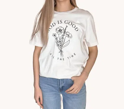 Oat Collective God Is Good All The Time Graphic Tee In White