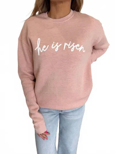 Oat Collective Marion Risen Crewneck In Rose In Pink