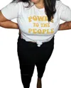 Oat Collective Power To The People Graphic T Shirt In White In White