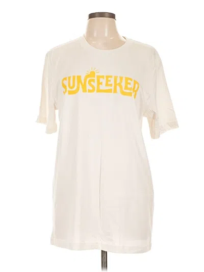 Pre-owned Oat Collective Short Sleeve T-shirt In Ivory