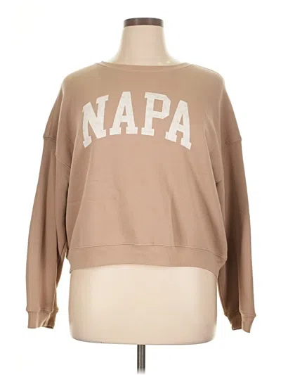 Pre-owned Oat Collective Sweatshirt In Brown