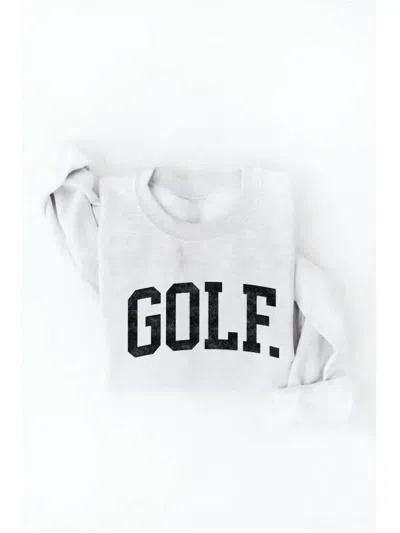 Oat Collective Unisex Golf Sweatshirt In White Heather