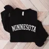 Oat Collective Unisex Minnesota Graphic Fleece Sweatshirt In Black