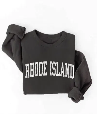 Oat Collective Unisex Rhode Island Sweatshirt In Black In Gray