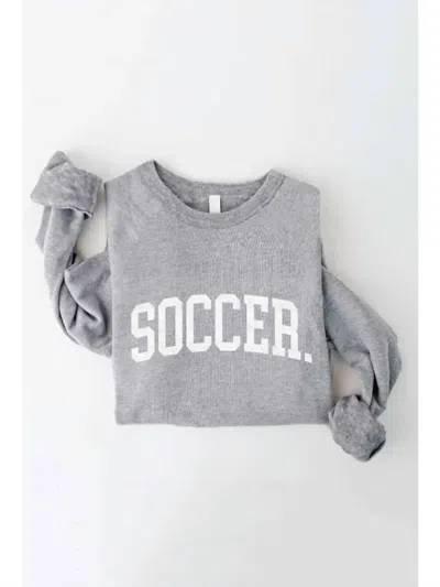 Oat Collective Unisex Soccer Sweatshirt In Grey In Gray