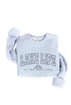 Oat Collective Unsiex - Lake Life Is The Best Sweatshirt In Light Blue In Blue