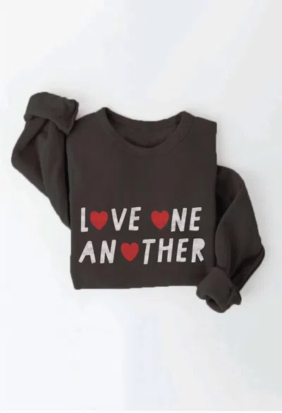 Oat Collective Women's Love One Another Sweatshirt In Black
