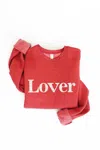 Oat Collective Women's Lover Sweatshirt In Cranberry Heather In Multi