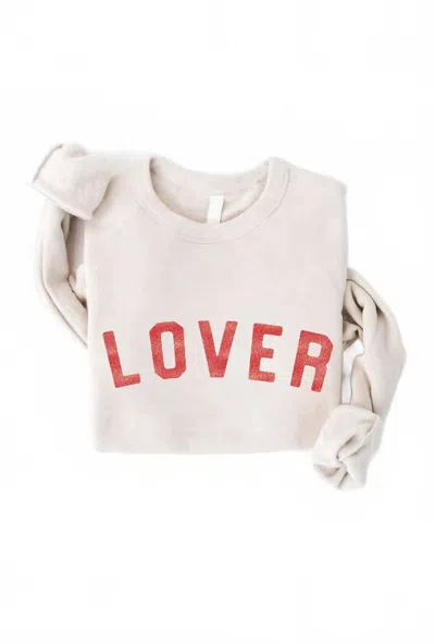 Oat Collective Women's Lover Vintage Graphic Sweatshirt In White