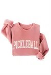 Oat Collective Women's Reese Pickleball Graphic Sweatshirt In Mauve In Pink