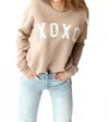 Oat Collective Xoxo Long Sleeve Sweatshirt In Tan In Neutral