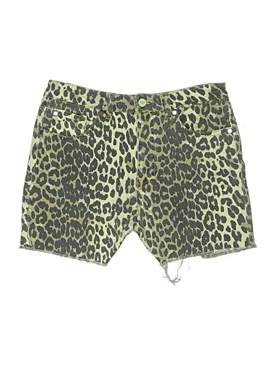 Pre-owned Oat Denim Shorts In Green