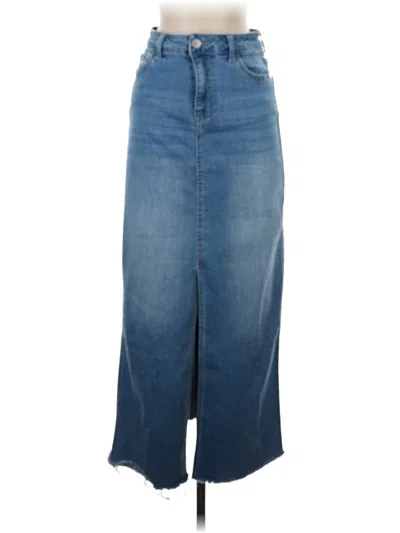 Pre-owned Oat Denim Skirt In Blue