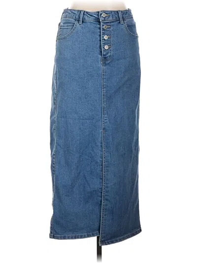 Pre-owned Oat Denim Skirt In Blue