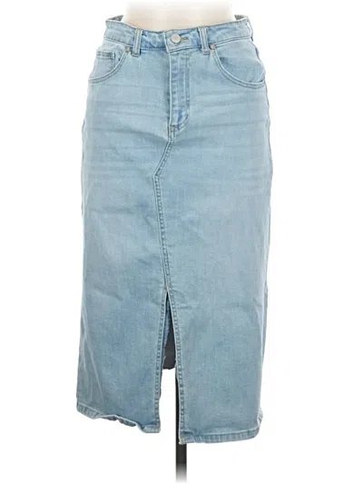 Pre-owned Oat Denim Skirt In Blue