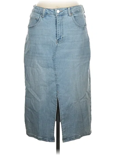 Pre-owned Oat Denim Skirt In Blue