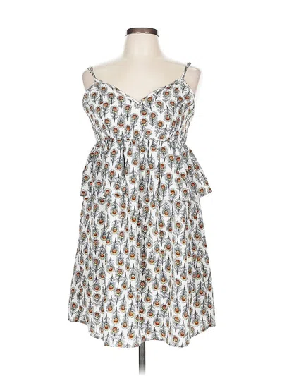 Pre-owned Oat + Fawn Casual Dress In White