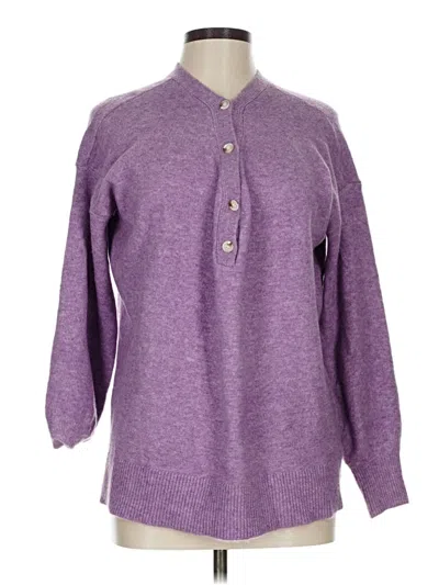 Pre-owned Oat Long Sleeve Blouse In Purple