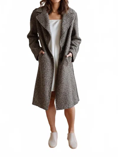 Oat New York Boucle Coat In Grey In Gray