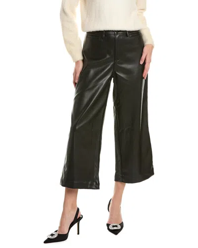Oat New York High-rise Wide Leg Crop Pant In Black