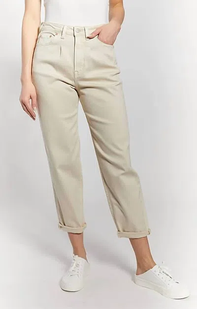 Oat New York High Rise Wide Leg Denim Jeans In French Butter In Multi
