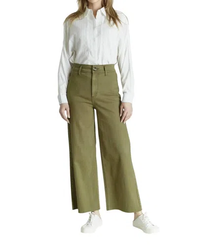 Oat New York High Rise Wide Leg Jeans In Martini Olive