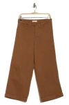 Oat New York High Waist Wide Leg Jeans In Mocha