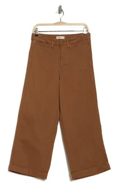 Oat New York High Waist Wide Leg Jeans In Mocha