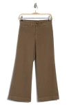 Oat New York High Waist Wide Leg Jeans In Olive