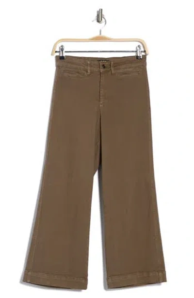 Oat New York High Waist Wide Leg Jeans In Olive