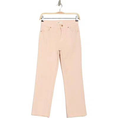 Oat New York Kick Flare Mid Rise Jeans In Chic Blush
