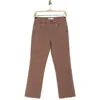 Oat New York Kick Flare Mid Rise Jeans In Deep Taupe