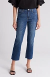 Oat New York Kick Flare Mid Rise Jeans In Hollis Dark