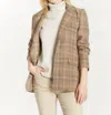 Oat New York Slim Boyfriend Blazer In Light Sage In Multi