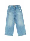 Oat New York Women's High Rise Sailor Wide Leg Jeans In Ophelia Medium Wash In Blue