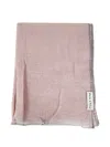 Oats & Rice Crepe Wool Shawl In Pink