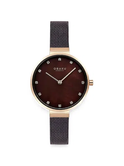 Obaku Anemone Mesh Strap 32mm Watch In Multi