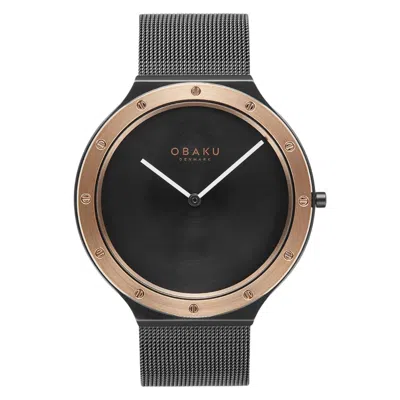 Obaku Men's Note Black Dial Watch