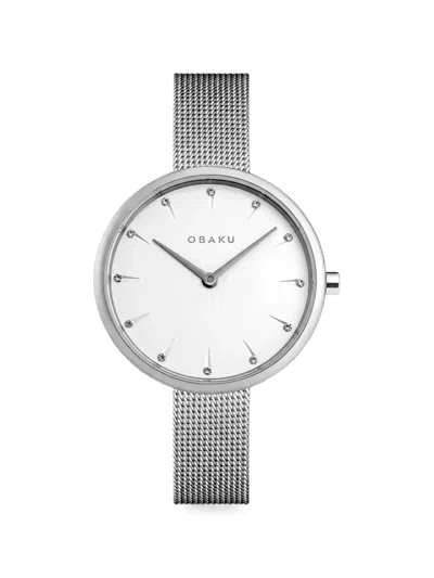 Obaku Notat 36mm Watch In White